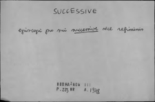 Kartoteka Słownika Łaciny Średniowiecznej; successive - suggestio