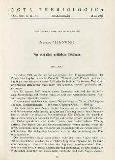 Studies on the european hare. XX. Ein weisslich gef&auml;rbter Feldhase