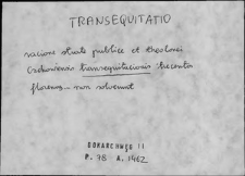 Kartoteka Słownika Łaciny Średniowiecznej; transequitatio - treugo