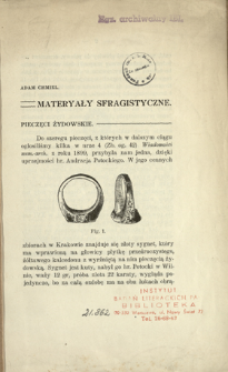 Materyały sfragistyczne : pieczęci żydowskie
