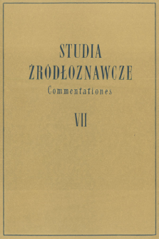 Studia Źródłoznawcze = Commentationes T. 7 (1962), Recenzje