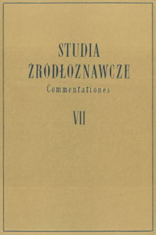 Studia Źr&oacute;dłoznawcze = Commentationes T. 7 (1962), Recenzje