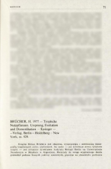 Br&uuml;cher, H. 1977 - Tropische Nutzpflanzen. Ursprung, Evolution und Domestikation - Springer-Verlag, Berlin-Heidelberg-New York, ss. 529