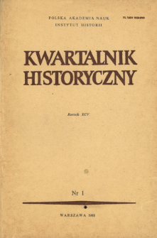 Kwartalnik Historyczny R. 95 nr 1 (1988), Recenzje
