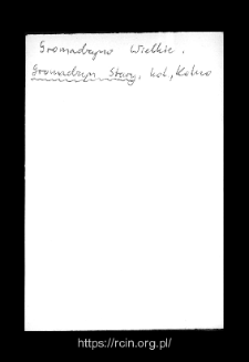Stary Gromadzyn. Files of Kolno district in the Middle Ages. Files of Historico-Geographical Dictionary of Masovia in the Middle Ages