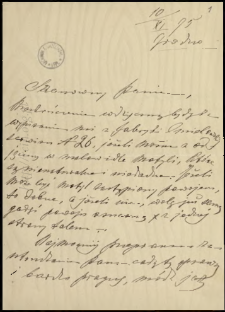 Listy do Jana Grzeżułki z lat 1895-1909