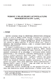 Wzrost i właściwości scyntylacyjne monokryształ&oacute;w LuAlO3 = Growth and scintillation properties of LuAlO3 crystals