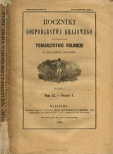 Roczniki Gospodarstwa Krajowego T. 40 z. 1 (1860)