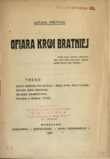Ofiara krwi bratniej