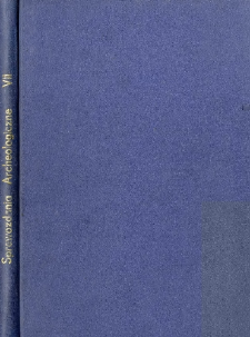 Sprawozdania Archeologiczne T. 7 (1959), Spis treści