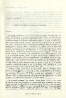 Paleohistory of alder in Poland