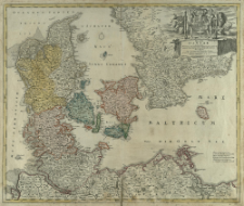 Regni Daniae in quo sunt Ducatus Holsatia et Slesvicum Insul&aelig; Danic&aelig; Provinci&aelig; Lutia Scania Blekingia etc. Nova Tabula