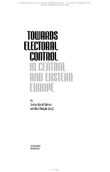 Towards electoral control in Central and Eastern Europe. Table of Contents