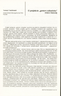 Comments on &ldquo;human genom&rdquo; project