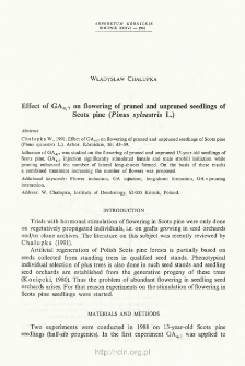 Effect of GA 4/7 on flowering of pruned and unpruned seedlings of Scots pine (Pinus sylvestris L.)