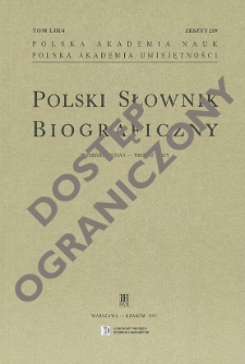 Polski słownik biograficzny T. 53 (2019- ), Teodorowicz Feliks - Tetera Paweł