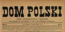 Dom Polski : pismo beletrystyczne i naukowe 1889 N.9