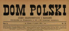 Dom Polski : pismo beletrystyczne i naukowe 1889 N.35
