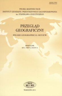 Przegląd Geograficzny T. 83 z. 2 (2011), Spis treści