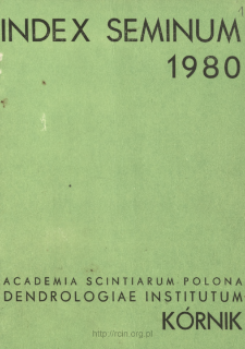 Index Seminum Anno 1979 Collectorum Quae Instituti Arboretum Pro Mutua Commutatione Offer
