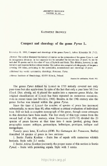 Conspect and chorology of the genus Pyrus L.