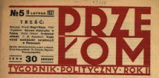 Przełom : tygodnik polityczno-społeczny 1927 N.5