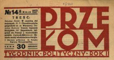 Przełom : tygodnik polityczno-społeczny 1927 N.14