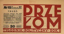 Przełom : tygodnik polityczno-społeczny 1927 N.15