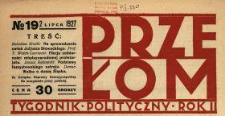 Przełom : tygodnik polityczno-społeczny 1927 N.19