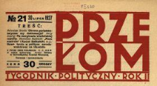 Przełom : tygodnik polityczno-społeczny 1927 N.21