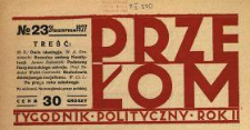 Przełom : tygodnik polityczno-społeczny 1927 N.23
