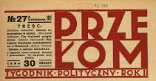 Przełom : tygodnik polityczno-społeczny 1927 N.27