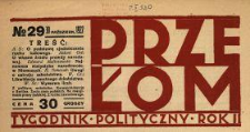 Przełom : tygodnik polityczno-społeczny 1927 N.29