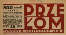 Przełom : tygodnik polityczno-społeczny 1927 N.32