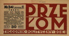 Przełom : tygodnik polityczno-społeczny 1927 N.34