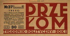 Przełom : tygodnik polityczno-społeczny 1927 N.37