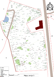 Map of the K&oacute;rnik Arboretum - section 3