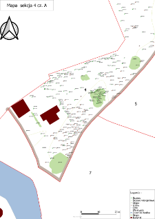 Map of the Kórnik Arboretum - section 4