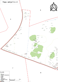 Map of the Kórnik Arboretum - section