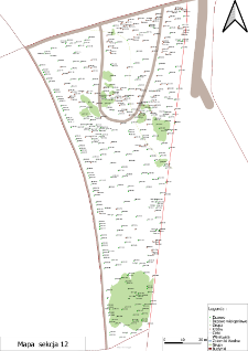 Mapa Arboretum Kórnickiego - sekcja 12