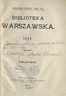 [Recenzja:] Master Thaddeus, or the last forey in Lithuania by Adam Mickiewicz, an historical epic poem in XII books, translated from the original by Maude Ashurst Biggs [...]. London, Trübner et Comp., 1885. T. 1, 2