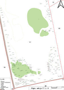 Map of the Kórnik Arboretum - section 17