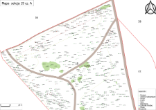 Map of the K&oacute;rnik Arboretum - section 19