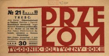 Przełom : tygodnik polityczno-społeczny 1928 N.21