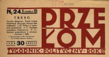 Przełom : tygodnik polityczno-społeczny 1928 N.24