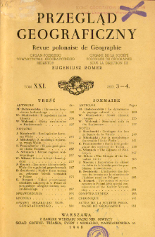 Przegląd Geograficzny T. 21 z. 3-4 (1948)