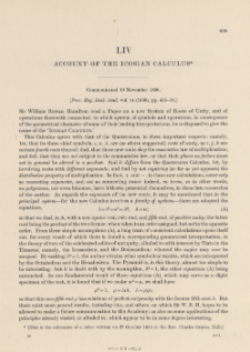 Account of the Icosian Calculus (1856)