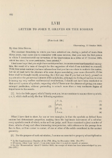 Letter to John T. Graves on the Icosian (1856)