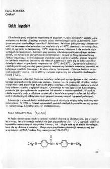 Ciekłe kryształy = Liquid crystals