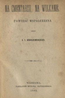 Na cmentarzu, na wulkanie : powieść wp&oacute;łczesna